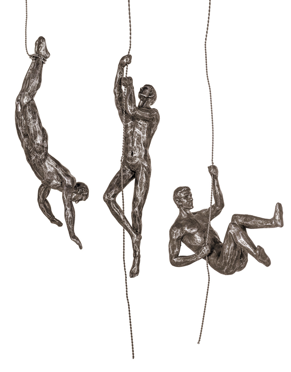 Set of 3 Abseiling Men Wall Figures