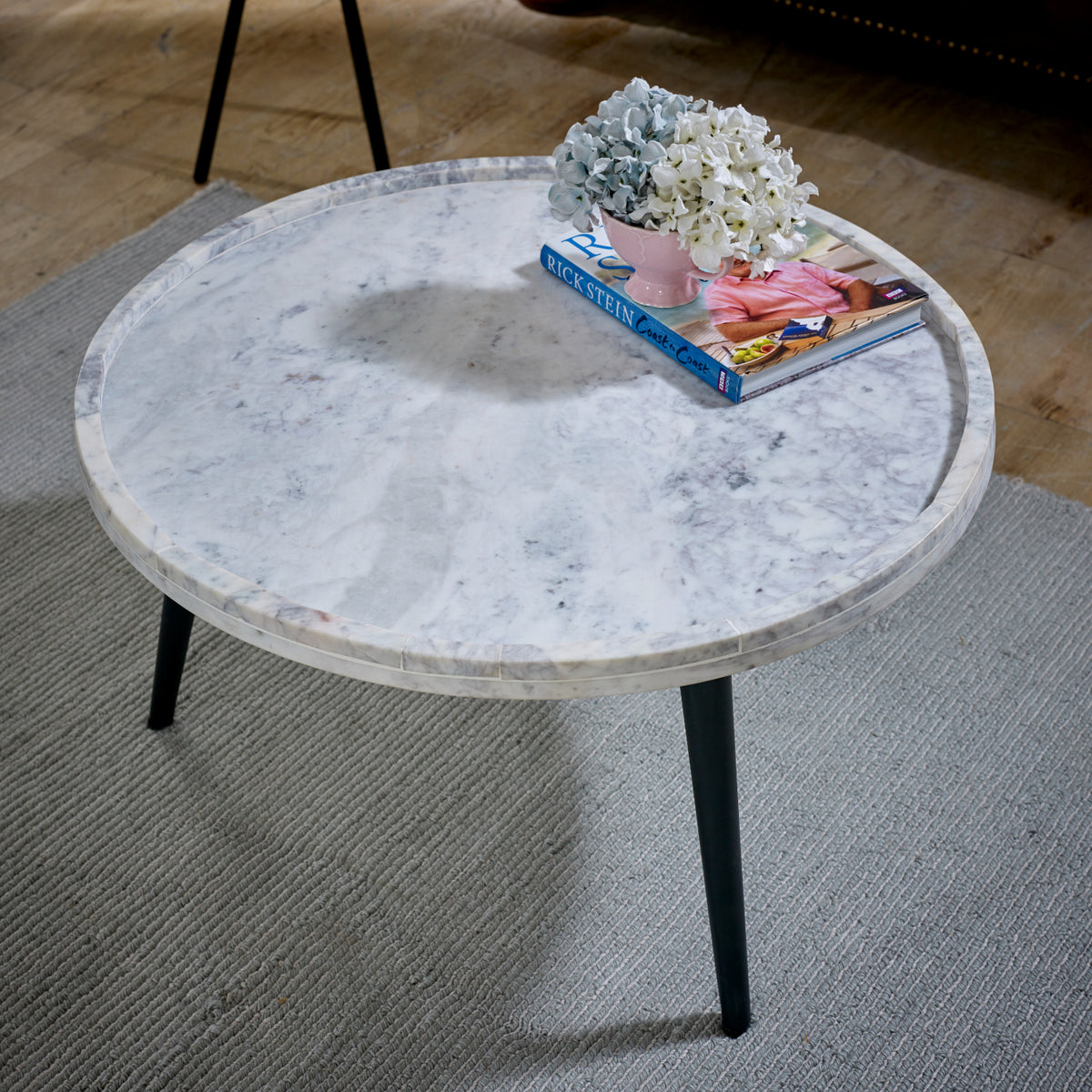 Olympia Round White Marble Coffee Table