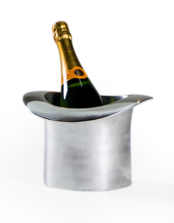 Polished Aluminium Top Hat Ice Bucket