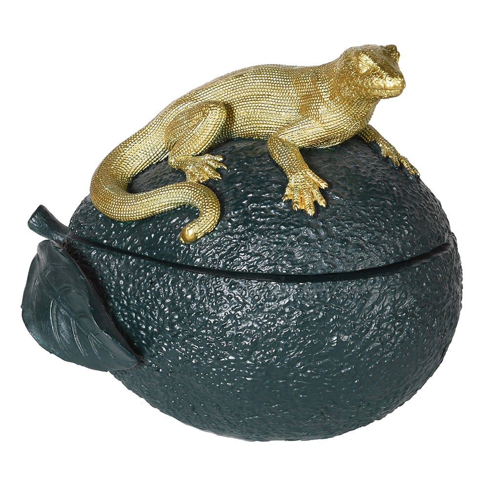 Lizard on Fruit Trinket Box