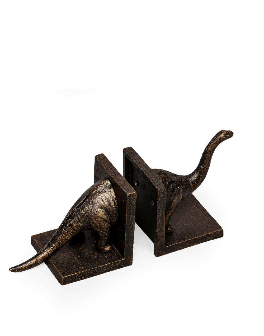 Cast Iron Antiqued Brontosaurus Bookends