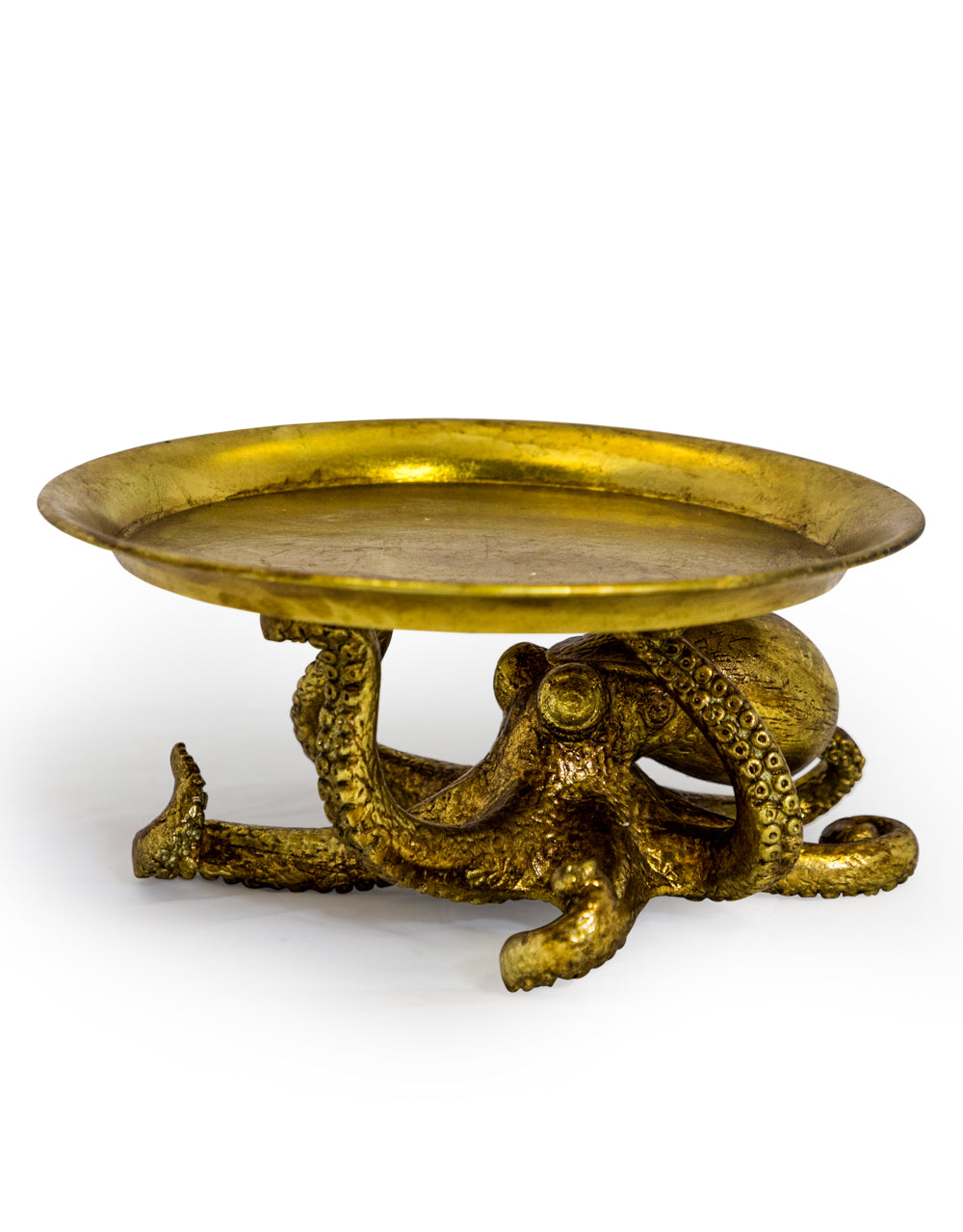 Antique Gold Octopus Holding Plate