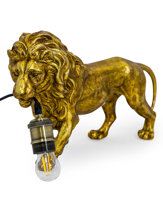 Prowling Lion Table Lamp