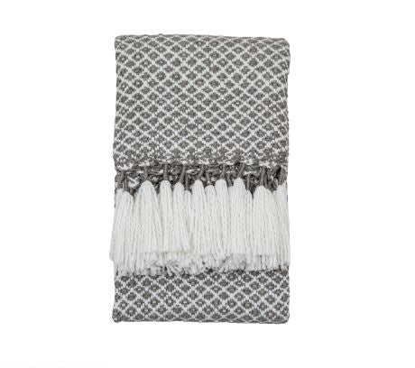 Woven Wrapped Tassel Throw