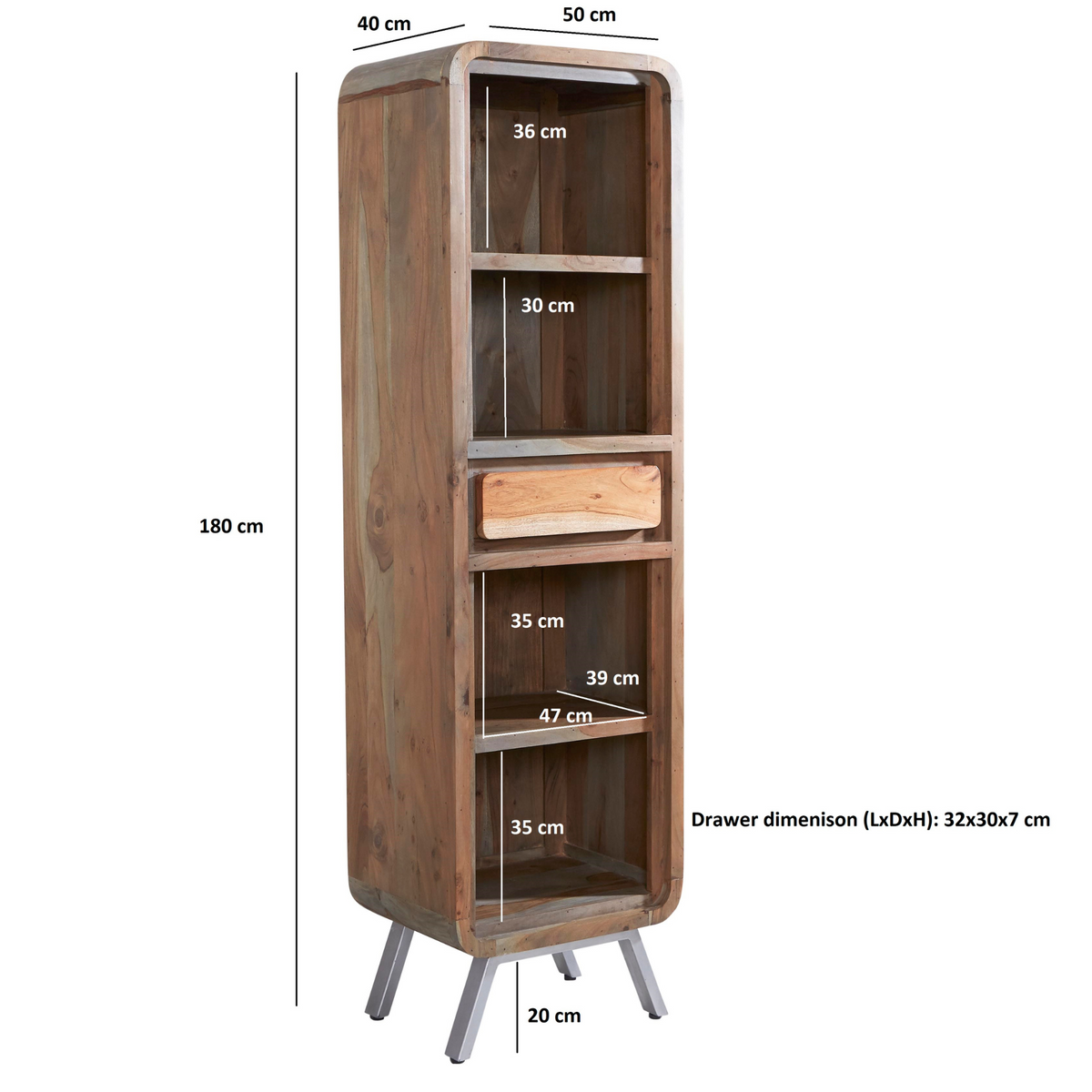 Adlington Narrow Bookcase