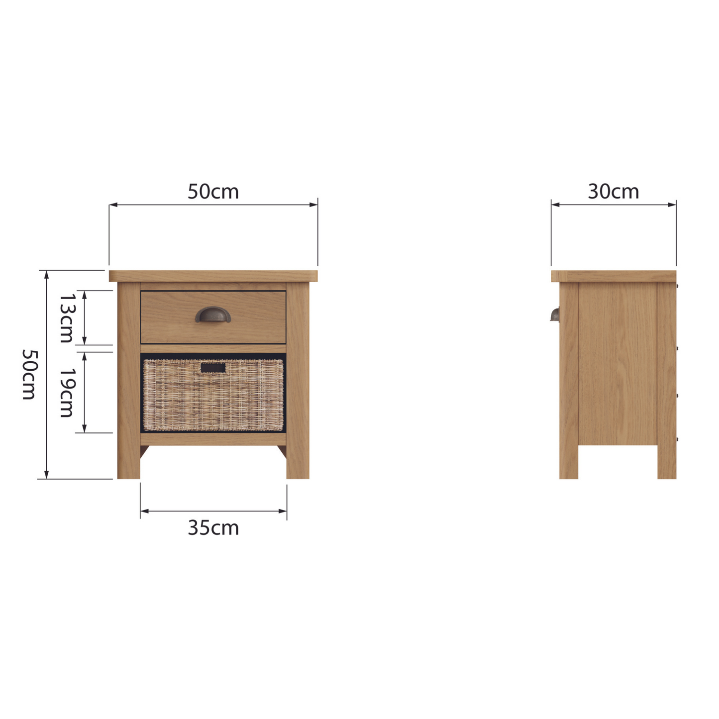 Rutherford 1 Basket Lamp Table