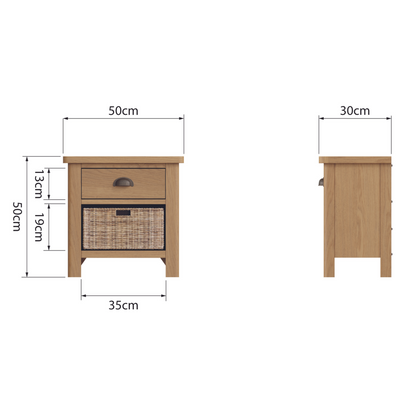 Rutherford 1 Basket Lamp Table