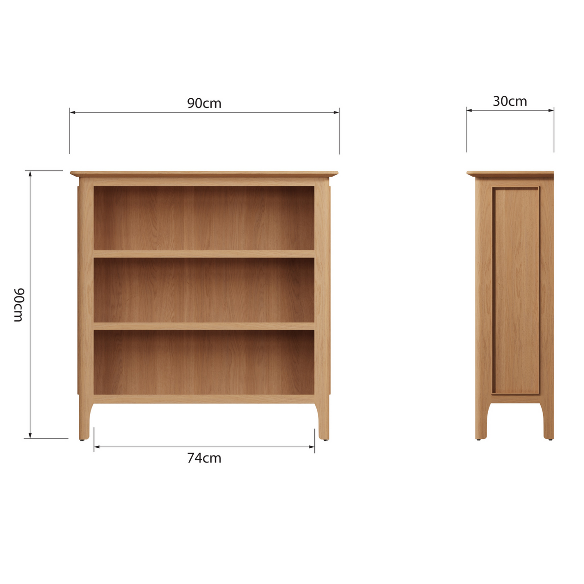 Newton Small Wide Bookcase