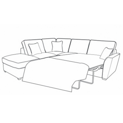 Fantasia 4 Seater Corner Sofa Bed with Footstool
