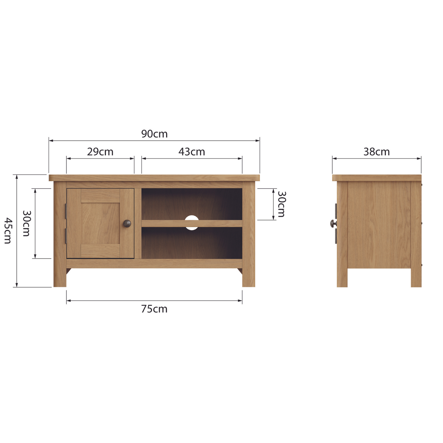 Rutherford Small TV Unit