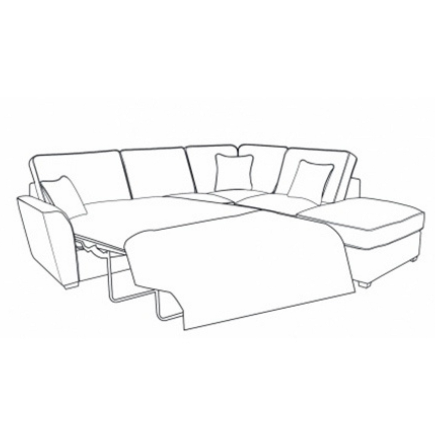 Fantasia 4 Seater Corner Sofa Bed with Footstool