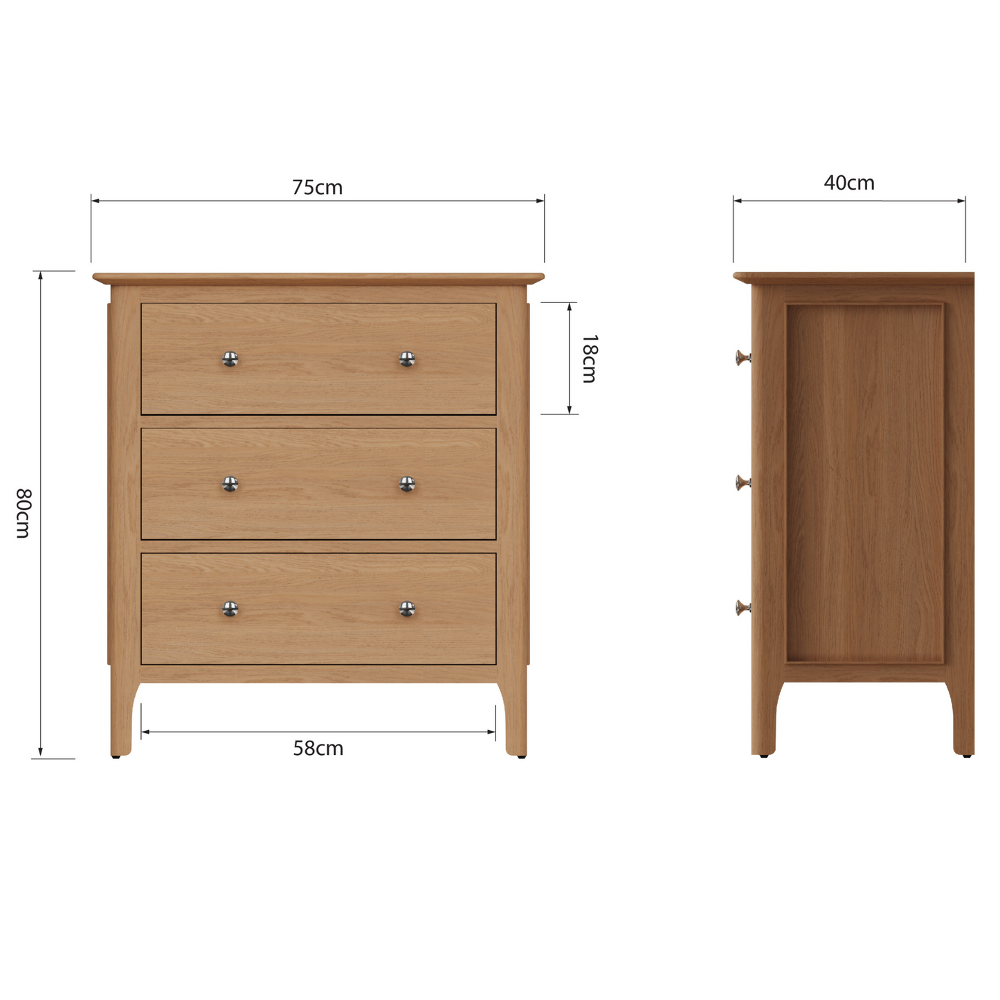 Newton 3 Drawer Chest