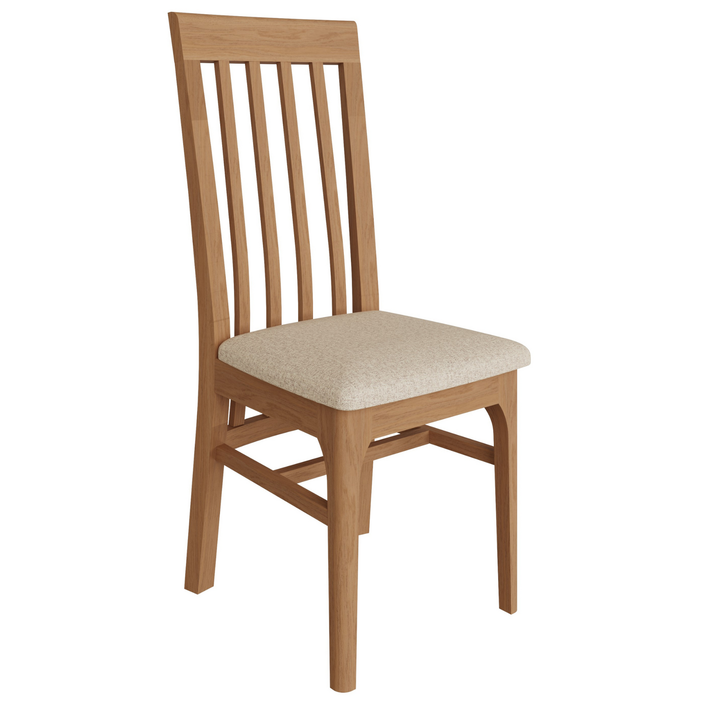 Newton Slat Back Fabric Seat Dining Chair