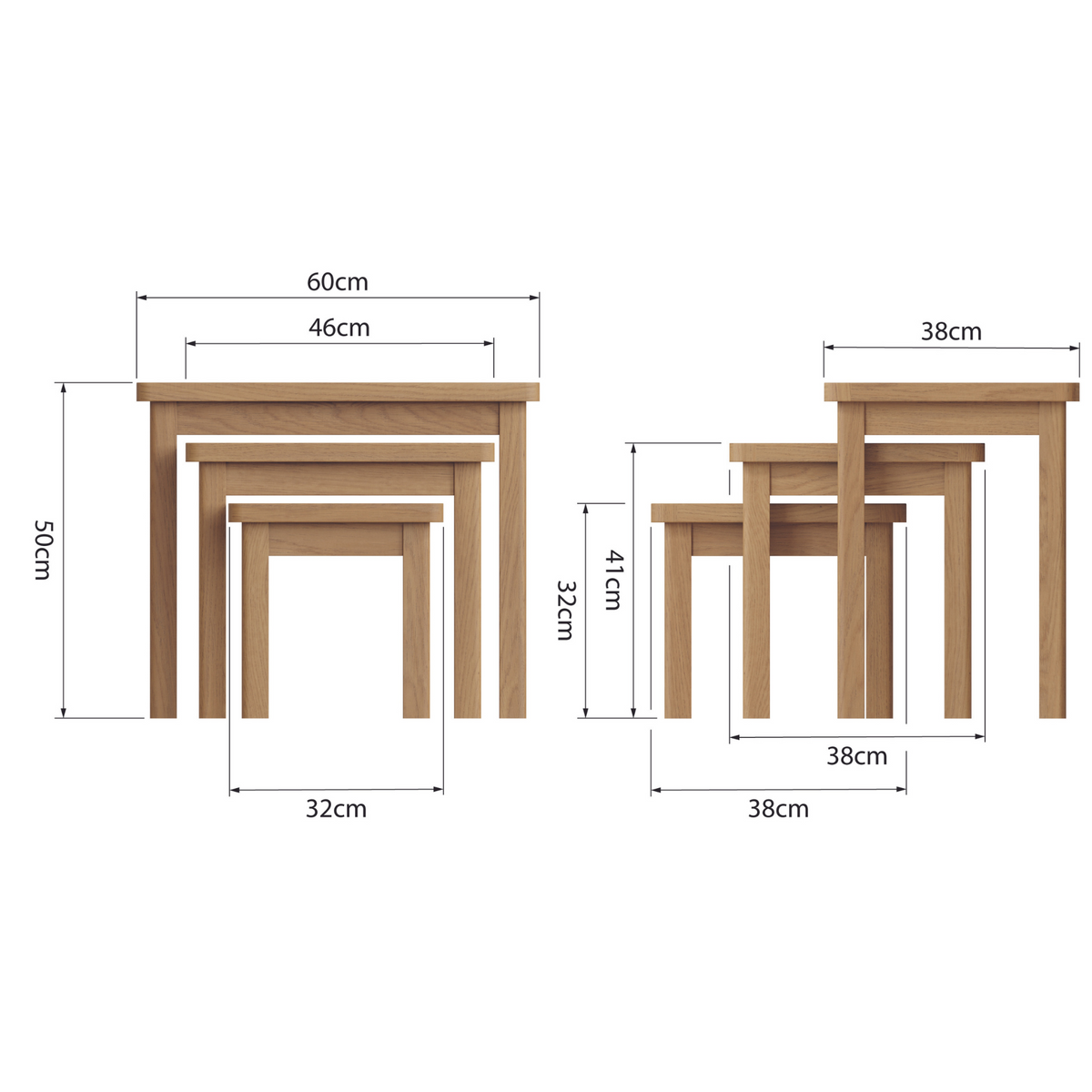 Rutherford Nest of 3 Tables