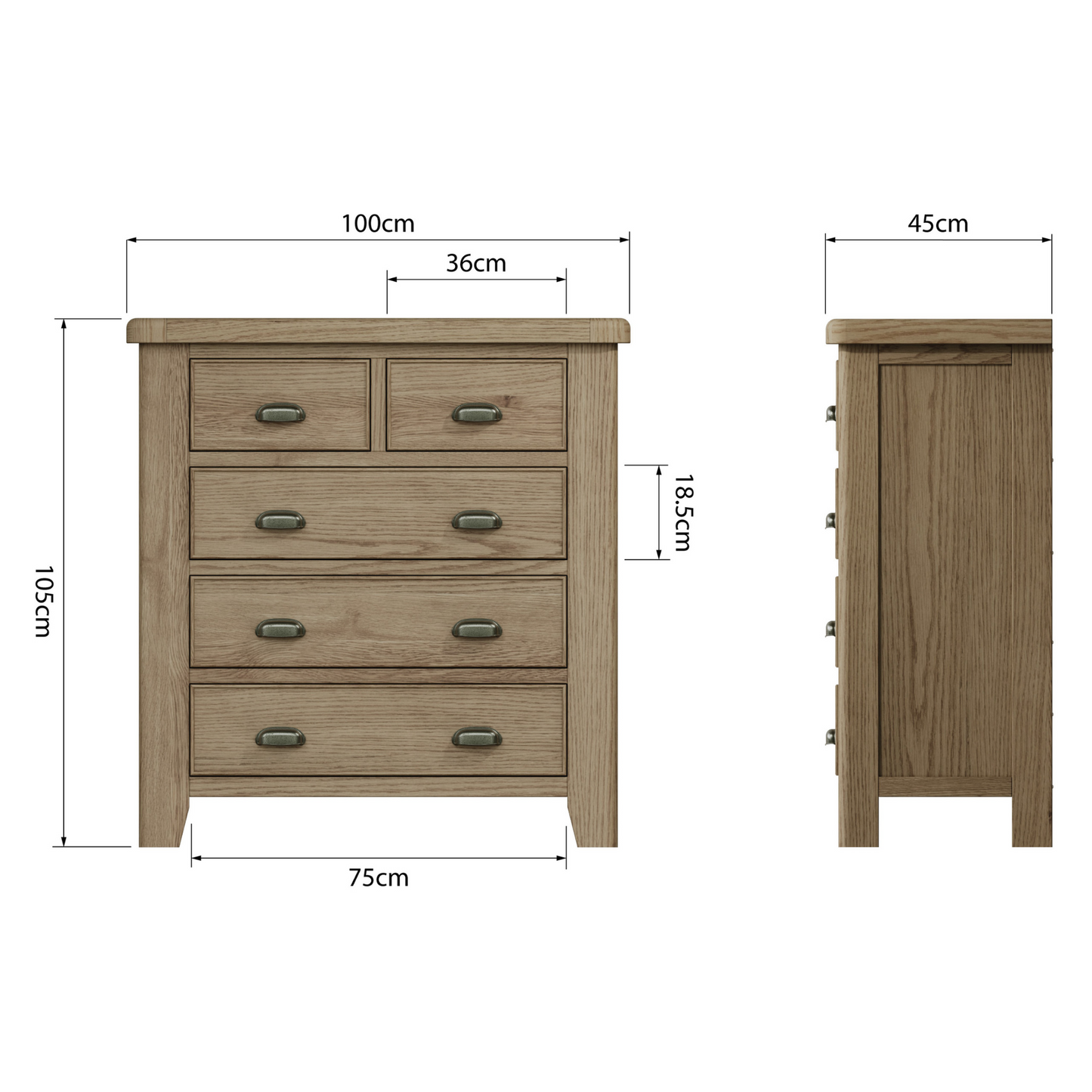 Horner 2 over 3 Chest of Drawers