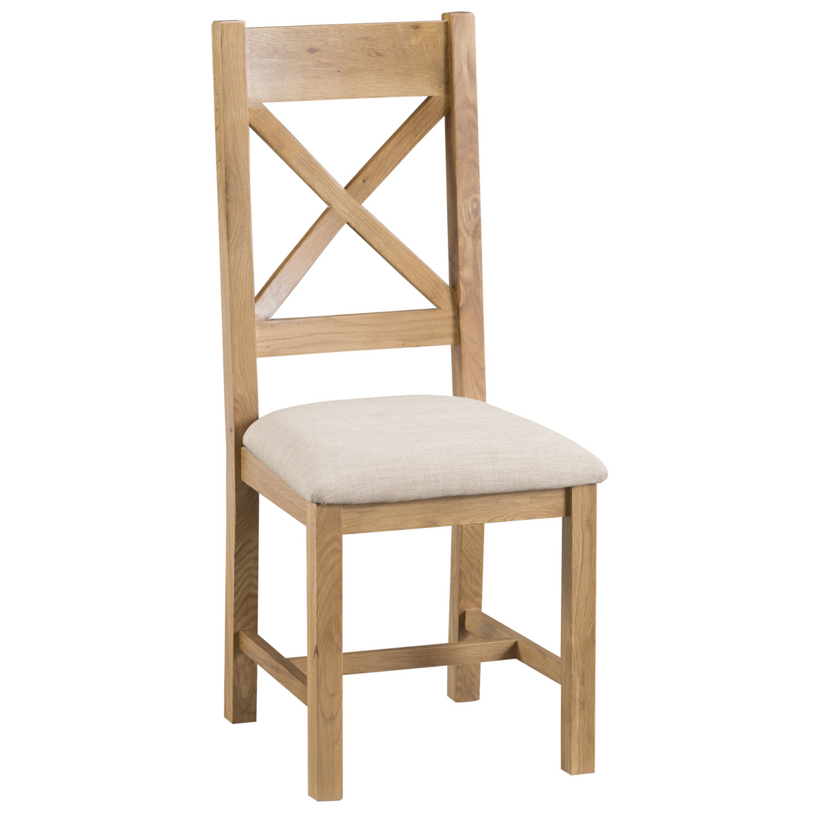 Oakham Cross Fabric Seat Dining Chair