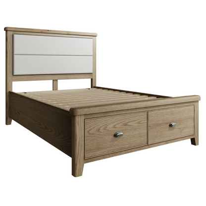 Horner Fabric Headboard with Drawer Base Beds