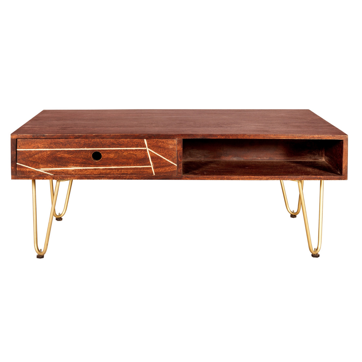 Abstract Coffee Table with Drawer