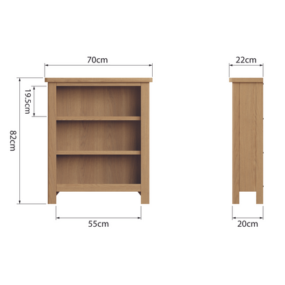 Rutherford Small Wide Bookcase