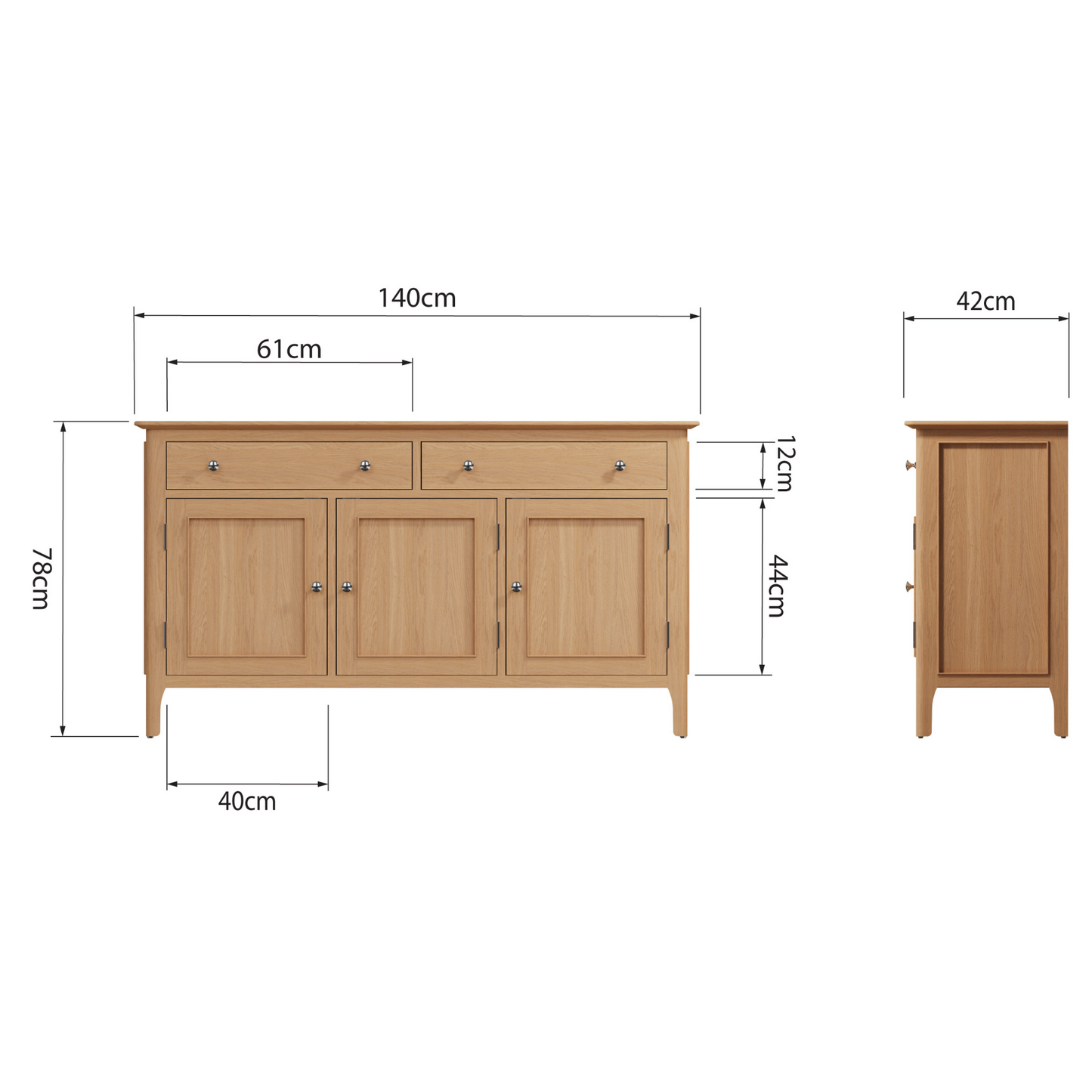 Newton 3 Door Sideboard