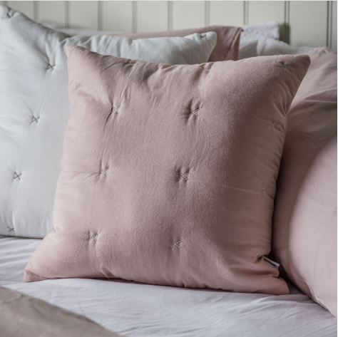 Blush Cotton Stitch Cushion