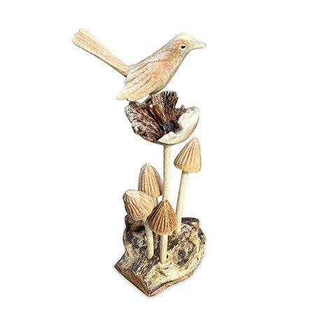 WREN ON 5 MUSHROOMS