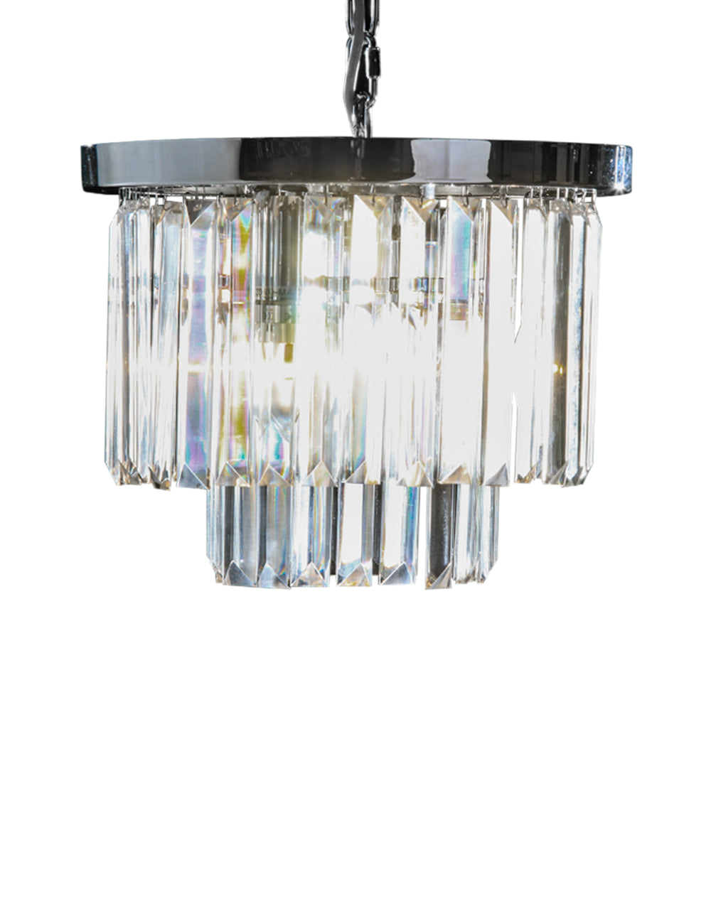 Medium 8 Branch Matt Black Shallow Chandelier