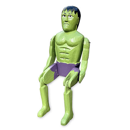 INCREDIBLE HULK WOODEN PUPPET LARGE 44cm