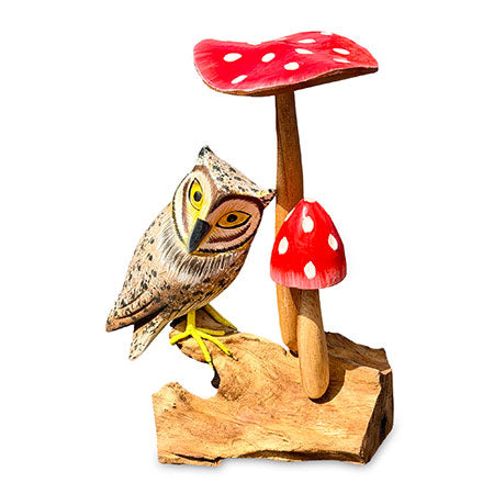 TAWNY AND THE TOADSTOOLS 21cm H