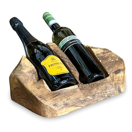Driftwood wine holder double