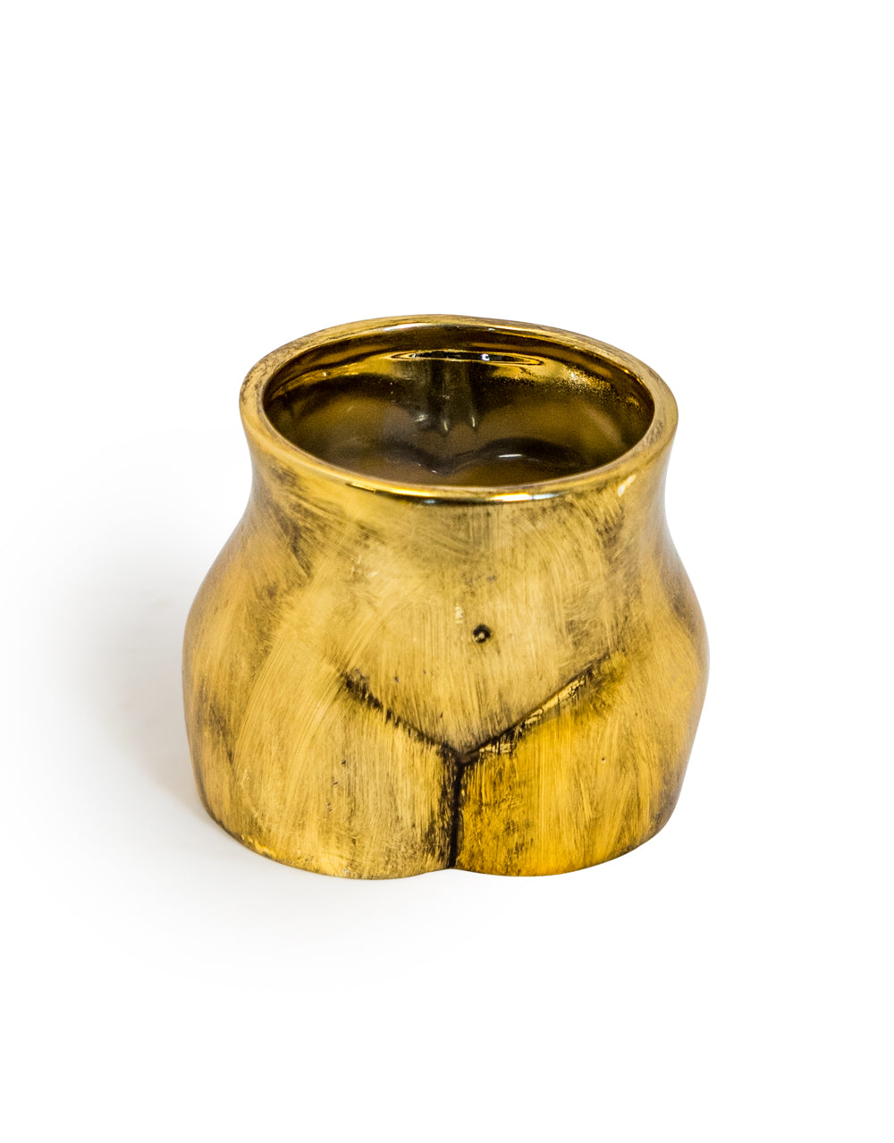 Antique Gold Medium Booty Flower Pot/Storage Jar