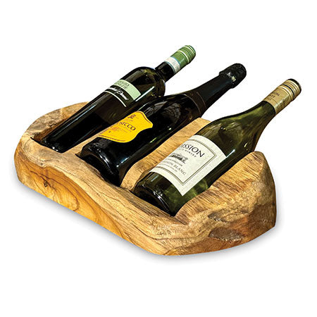 Driftwood wine holder triple