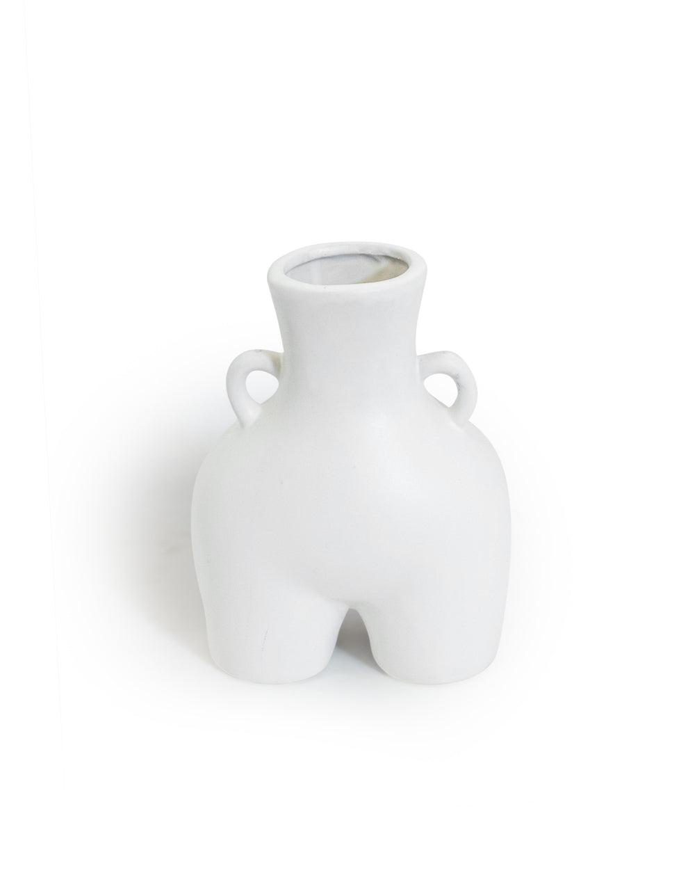 Matt White Medium "Love Handles" Booty Vase