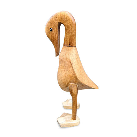 SHY WOODEN DUCK 25cm