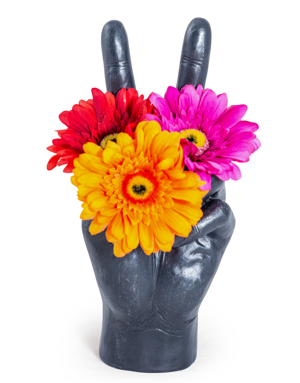Large Black "Peace" Hand Ornament/Vase
