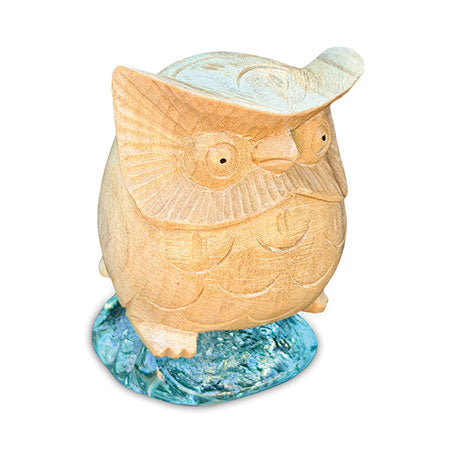 OWL ON GLASS 10CM