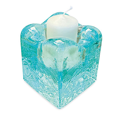 ICE CUBE TEA LIGHT HOLDER 8x8cm