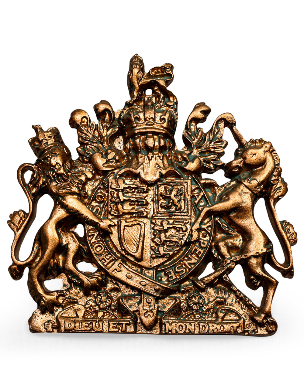 Small Bronze Coat of Arms Wall Plaque