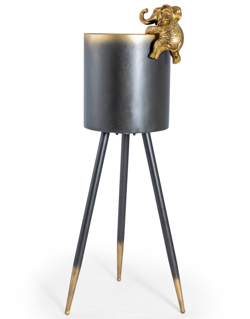 Antique Gold Hanging Elephant Pot Decor