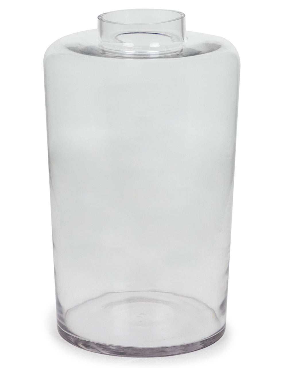 Medium Clear Glass Jar Vase