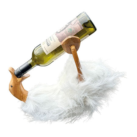 WHITE FLUFFY DRUNKEN DAISY DUCK