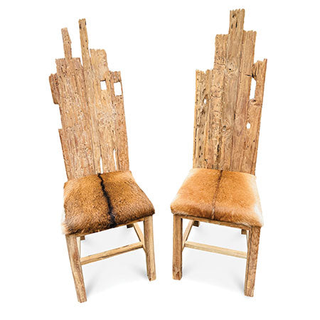 Root Goat Skinned Dining Chair