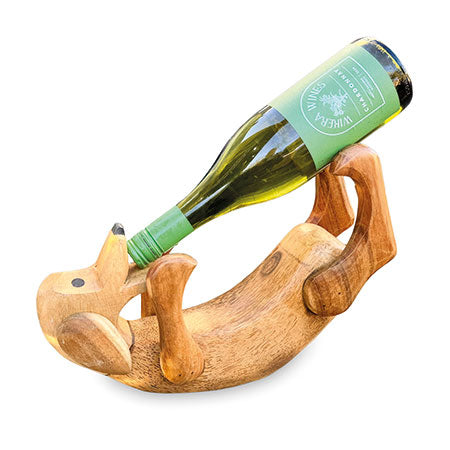 DUNCAN THE DRUNKEN DOG, BOTTLE HOLDER NATURAL 35cm