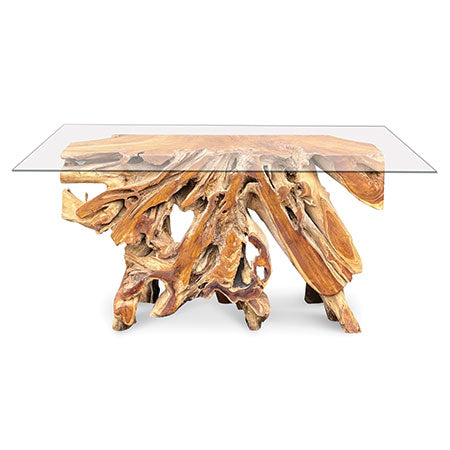 Root Console Table Small with glass 135cm x 47cm