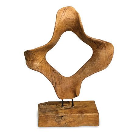 TEAK HOOP SCULPTURE