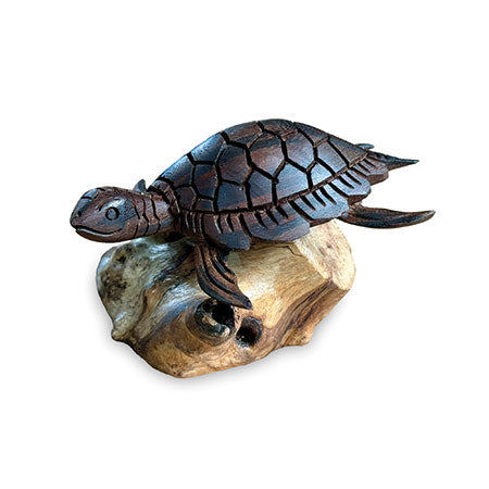 DARK TURTLE ON ROCKS 7 CM