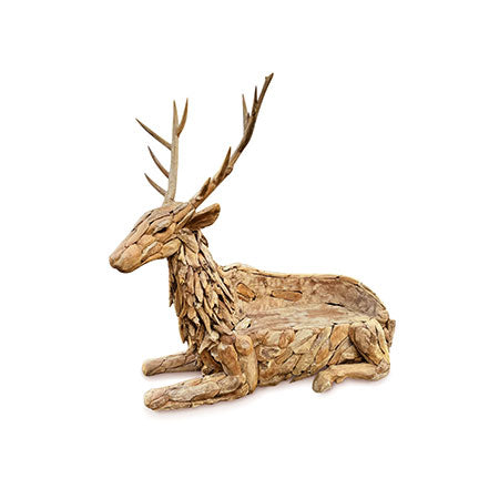 TEAK STAG BENCH LARGE