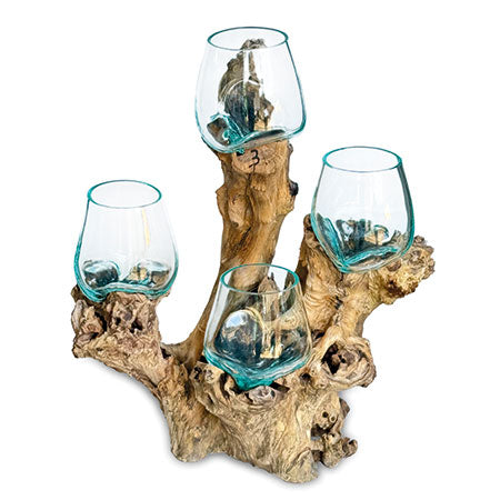 ROOT WITH QUADRUPLE GLASS BOWLS TALL