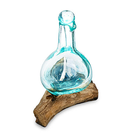 ROOT MOLTEN GLASS BABY DECANTER OR OIL/VINEGAR BOTTLE  20CM