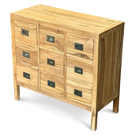 RECLAIMED TEAK CABINET 9 DRAWERS